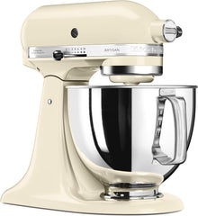 KitchenAid Robot Pâtissier I Artisan I Robot cuisine multifonctions à tête inclinable I Avec 4 accessoires I Bol de 4,8L | Crème