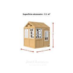 Aire de jeux enfant Montessori - 3 en 1 Balançoire, Toboggan, Cabane en bois modulable