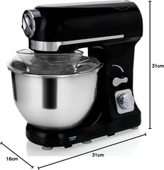 Robot Multifonctions 5l 1000w Noir Avec Hachoir Et Blender 1,5l En Verre - ROBIMIX NOIR