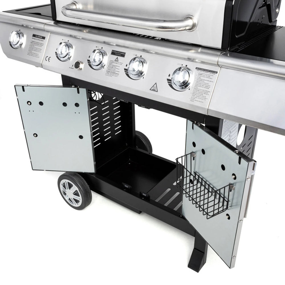 Barbecue au gaz BRISBANE - 4 brûleurs 14kW + réchaud Somagic