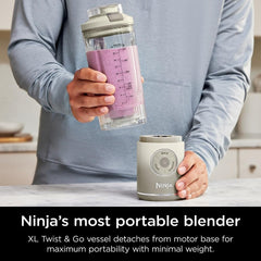 Ninja Blast Max, Portable Blender + Twist & Go, Personal Smoothie, Blend, Ice Crush, 3 Programs, Cordless, 22 oz removable Vessel, Dishwasher Safe, Leakproof, Navy, BC251NV