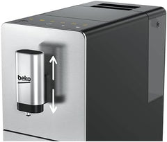 BEKO, Machine à café, expresso automatique, 1350 W / 19 bars, Capacité café : 125 g, Capacité eau : 1,4L, Système autonettoyant, 5 niveaux de broyage, Arrêt automatique, Façade Inox Brossé
