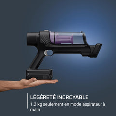 Rowenta X-Pert 7.60 Aspirateur Balai sans fil, Ultra Léger, Puissant 140W, Polyvalent, Autonomie 45min, Efficace tous Types de Sols RH6A33WO, Noir