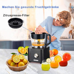 TopStrong Multifunctional Food Processor, 1100 W Multifunctional Food Processor, 11 in 1 Food Processor Included Chopper, Kneader Hook, Blender, Citrus Press and Coffee Grinder, 3.2L Bowl and 1.5L