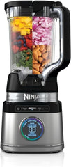 Ninja Detect Power Blender Processor Pro 3-en-1, mixeur 1200W, bol à mélanger, lame malaxeur, gobelet individuel, récipient, pétrir, mixer, hacher et mélanger, noir, TB401EU