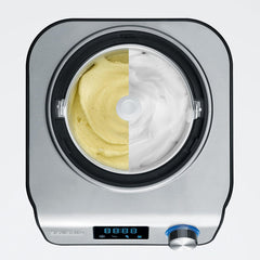 SEVERIN 2-in-1 Ice Cream Maker Compact 135 W, Electric Ice Cream Maker and Yogurt Maker with 1.2 L Capacity, Ice Maker with Recipe Book, Black, EZ 7407
