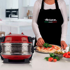 Ariete Pizza Oven 918, Pizza 4 Minutes, 5 Cooking Levels, Refractory Plate for Heating, Wooden Blades Included, Maximum Temperature 400°C, 1200W, White