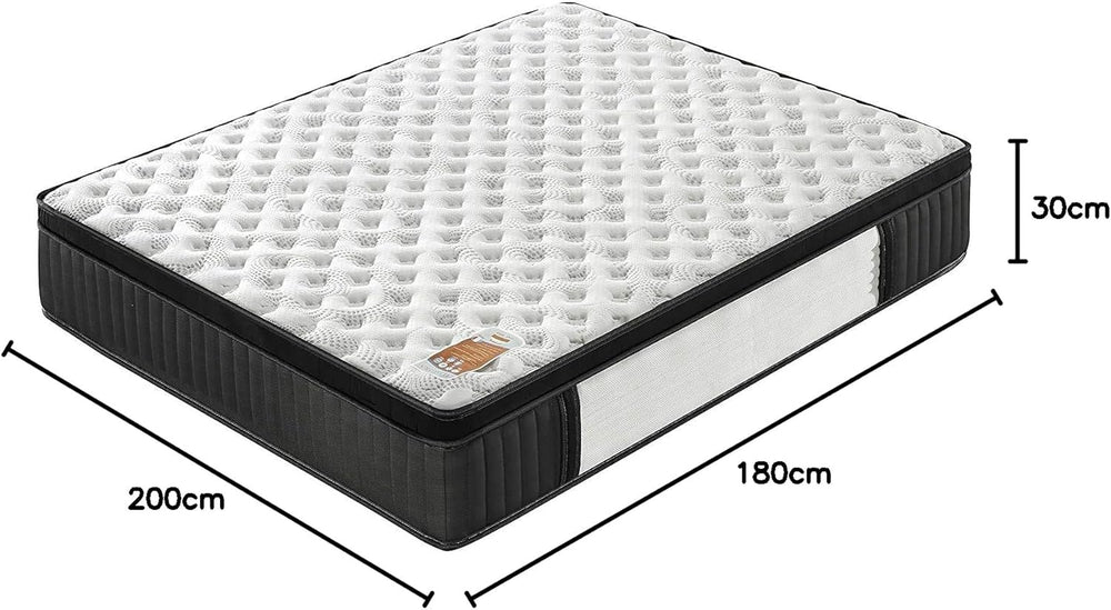 November Elekctra Mattress 120 x 190 cm Hybrid: Pocket Springs+Memory Foam Thickness 30 cm Perfect Tonic Support & Sleeping Independence Sanitized Label (Anti-Bacterial/Dust Mite)