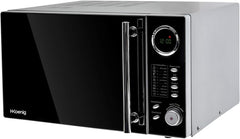 H.Koenig Four à Micro-ondes Compact Digital 20L VIO2, 700W, Plateau tournant 24,5cm, Multifonction Programmable 6 niveaux de chauffe, Décongélation et Express, Minuterie 60min, Effet mirroir noir