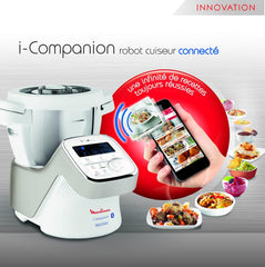 Moulinex i-Companion XL Edition Pâtisserie, 1550 W, Recettes illimitées, Température entre 30° et 150°, Capacité utile 3 L (10 pers), 12 accessoires dont 6 de pâtisserie, Fabriqué en France HF90E700