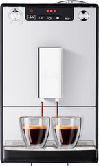Melitta Caffeo Solo Noir Pure Black, Machine à Café à Grains avec Broyeur et Système d'Extraction des Arômes, Affichage LED, Mode 1 à 2 Tasses, Cafetière Expresso, Automatique, E950-222, 1400W