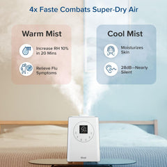 LEVOIT OasisMist 1000S (10L) Smart Humidifier for Home Large Room Bedroom, Last 100 Hours Suitable for Indoor Plant, Cover up to 600ft², Easy Top Fill, Remoter & Voice Control, Auto Mode, Quiet, White