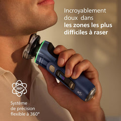 Philips Rasoir i9000 Prestige Ultra, Rasoir électrique 100% étanche, Technologie Skin IQ Pro, Système Triple Lift & Cut, Lames de précision NanoTech rotatives 360°, 5 modes de rasage, XP9401/38