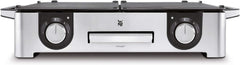 WMF Master-Grill électrique, 2400W, Grande surface 28x50cm, Revêtement antiadhésif, Plaques amovibles compatibles lave-vaisselle, Inox 18/10 Cromargan, Lono 0415280011