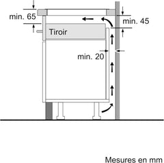 Bosch PUJ611BB5E, Série 4, Plaque induction, 3 feux, 60 cm, Noir, Sans cadre