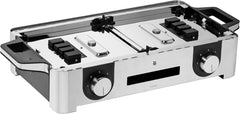 WMF Master-Grill électrique, 2400W, Grande surface 28x50cm, Revêtement antiadhésif, Plaques amovibles compatibles lave-vaisselle, Inox 18/10 Cromargan, Lono 0415280011
