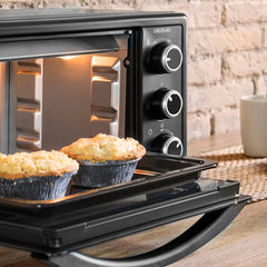 Cecotec Bake&Toast 4600 Black Gyro Countertop Oven, 46 L, 2000 W, 12 Combinable Heating Functions, Includes Rotating Spindle, Crumb Catcher Tray.