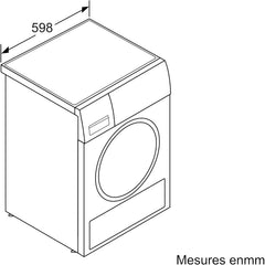 Bosch Electroménager Sèche-linge pompe à chaleur WTH83V13FR - Série 4-8 kg - 112 L - Design AntiVibration - Blanc, Blanche