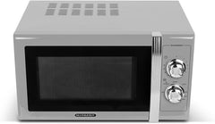 SCHNEIDER - SMW25VMS - Microwave - Grill - 25 liters - 900 watts - Vintage - Timer - Silver