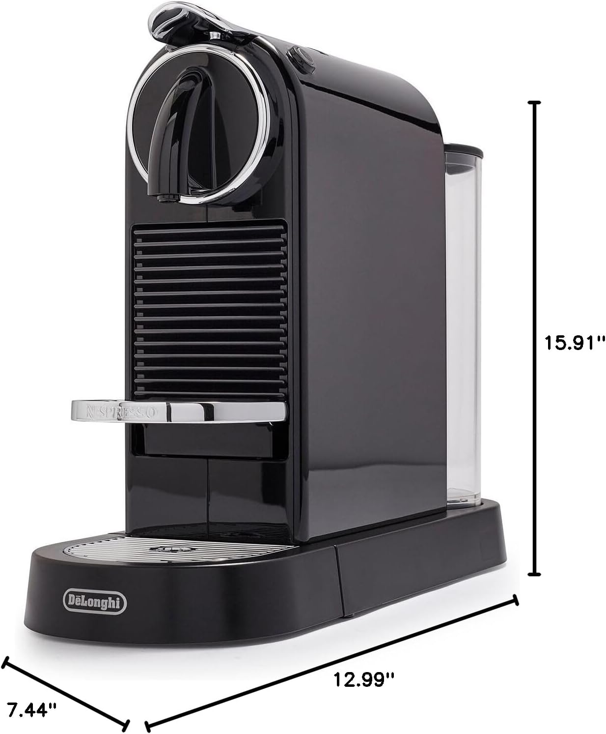 Nespresso CitiZ Coffee and Espresso Machine by De'Longhi with Milk Frother, Black, 9.3 x 14.6 x 10.9 inches