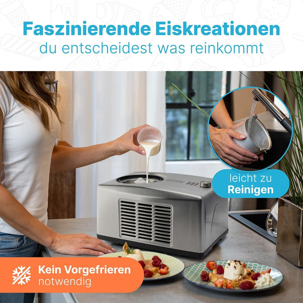 ProfiCook 511091 PC-ICM 1091 N, Acier Inoxydable