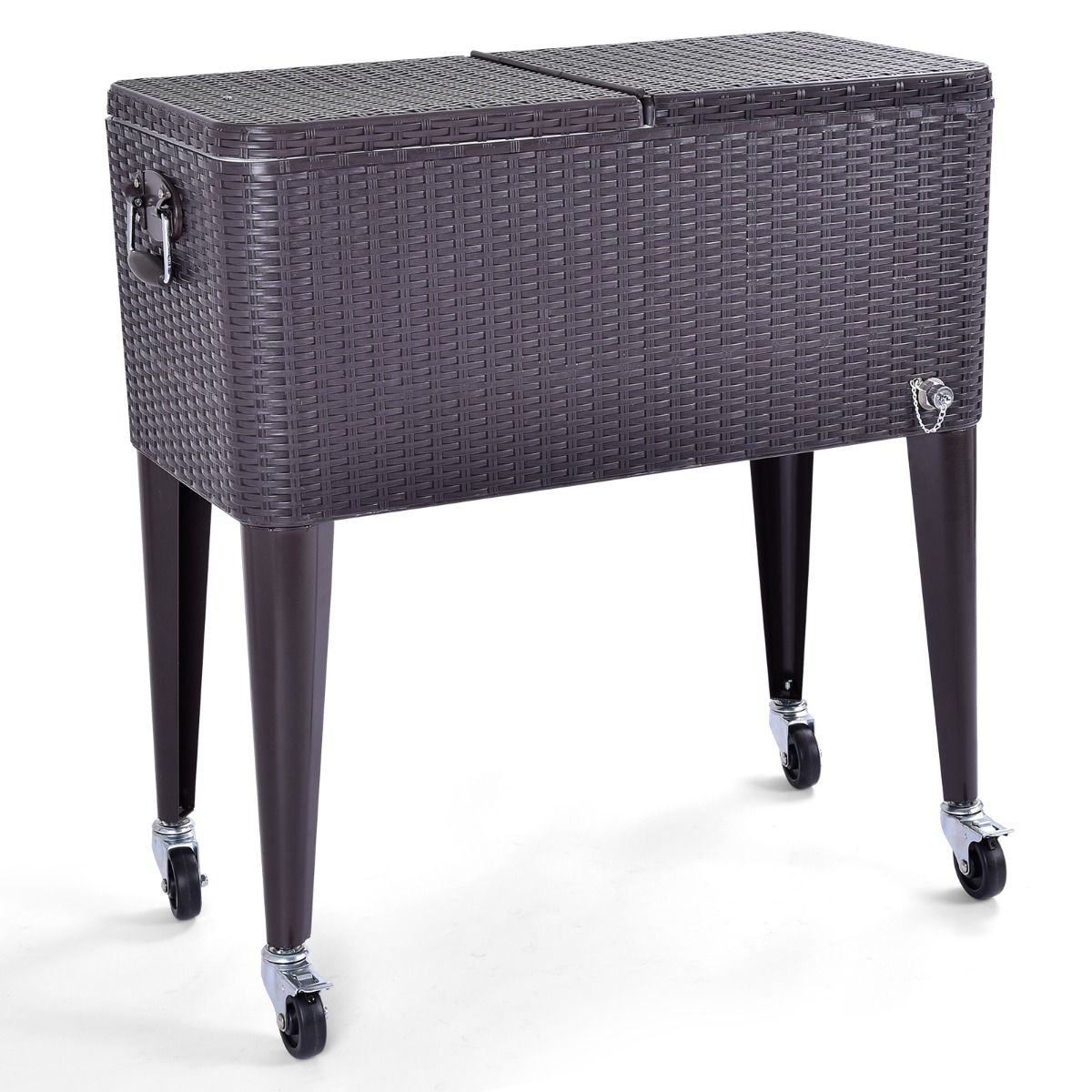 Glacire  Roues Verrouillables 76L Dessert de Glace avec Dcapsuleur et Rceptacle  Capsules en PP de haute alimentaire Garder au Frais 72h 83 x 48 x 87 CM -