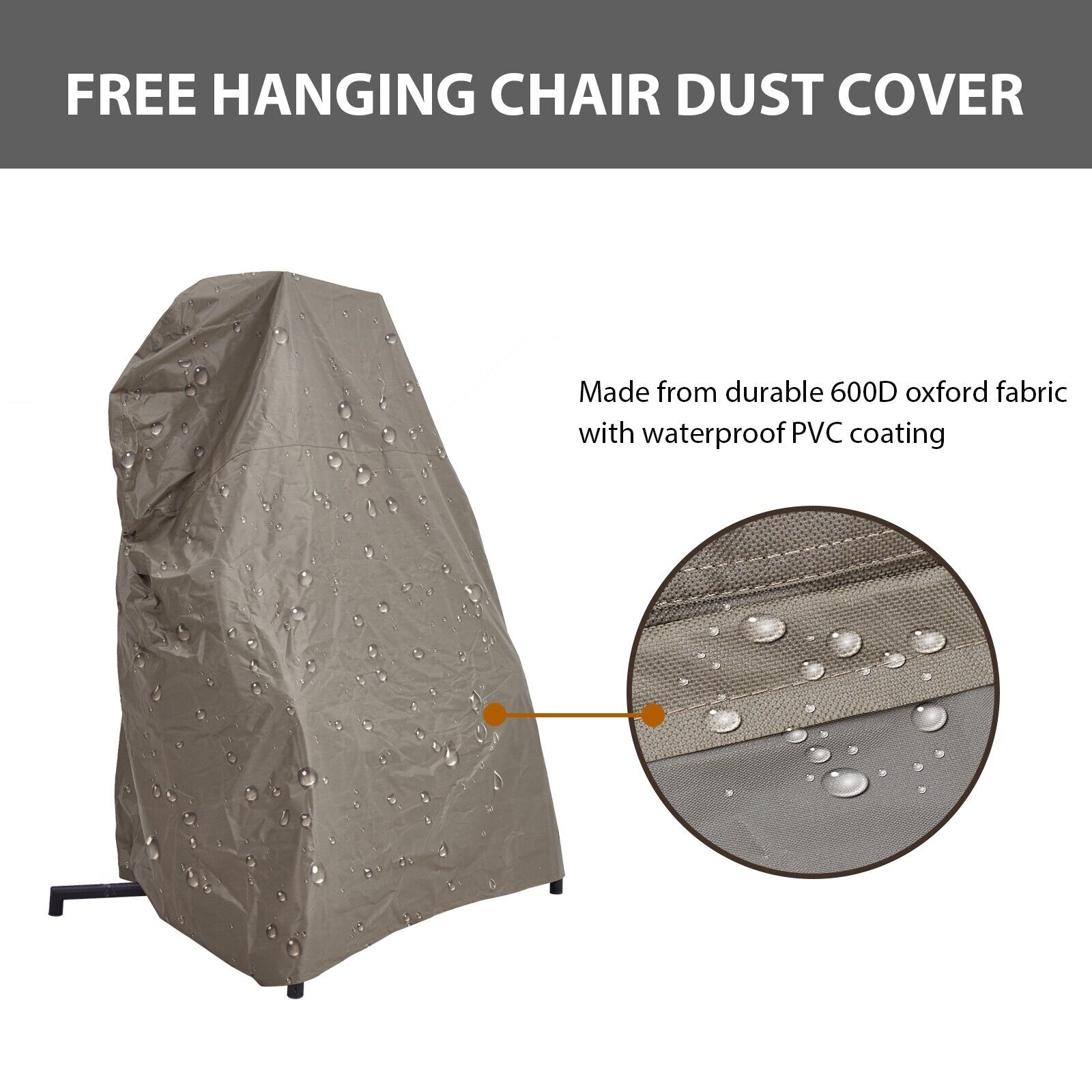 Chaise balançoire avec support,