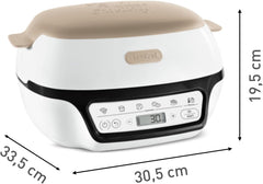 Tefal Smart Cake Machine, 5 Automatic Programs, Ideal Temperature and Time Adjustment, Non-Stick Aluminum Pan, 6 Creabake Muffin Tins, Cake Factory KD804910