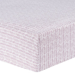 Trend Lab Lilac Herringbone Deluxe Flannel Fitted Crib Sheet