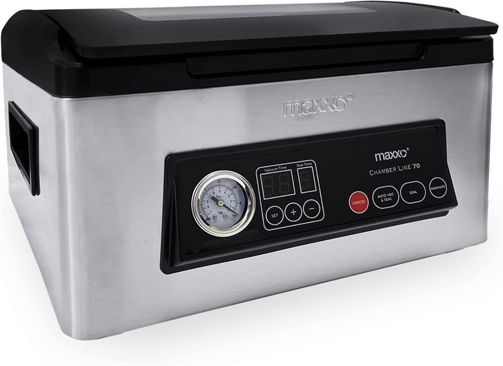 Maxxo VM ChamberLine 40 Professional Food Vacuum Sealer - Vacuum Chamber 72 L/min, Stainless Steel, Double Welding, Vacuum Sealer + 30 Bags Included