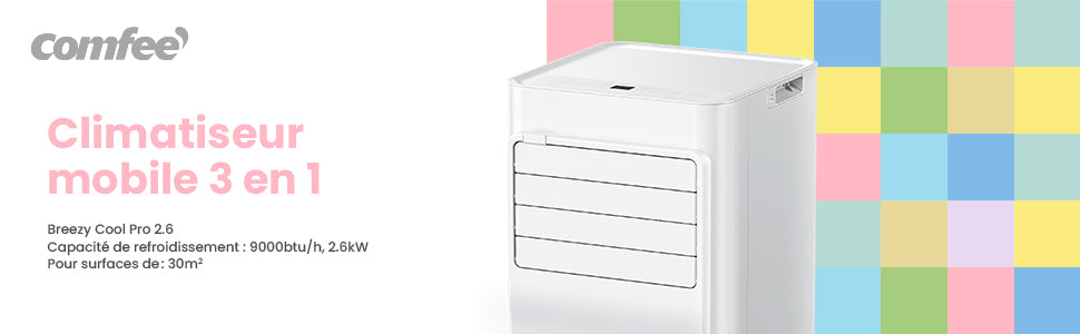 COMFEE Eco Friendly Pro | Climatiseur Mobile 10000 BTU A+