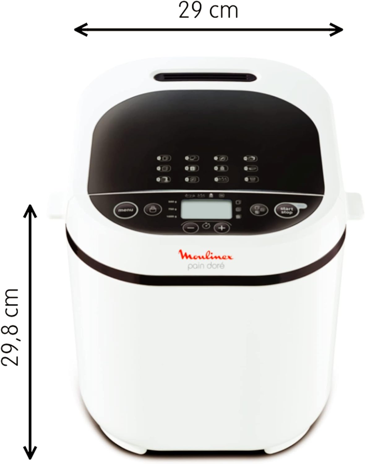 Moulinex OW220830 Bread Maker with 17 Programmes Plastic Black/Purple 31 x 29 x 29 cm