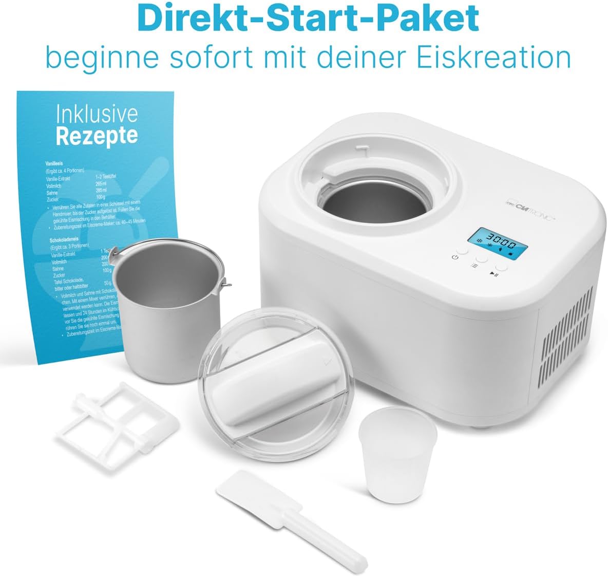 Clatronic ICM 3799 Kompressor-Eismaschine 1L