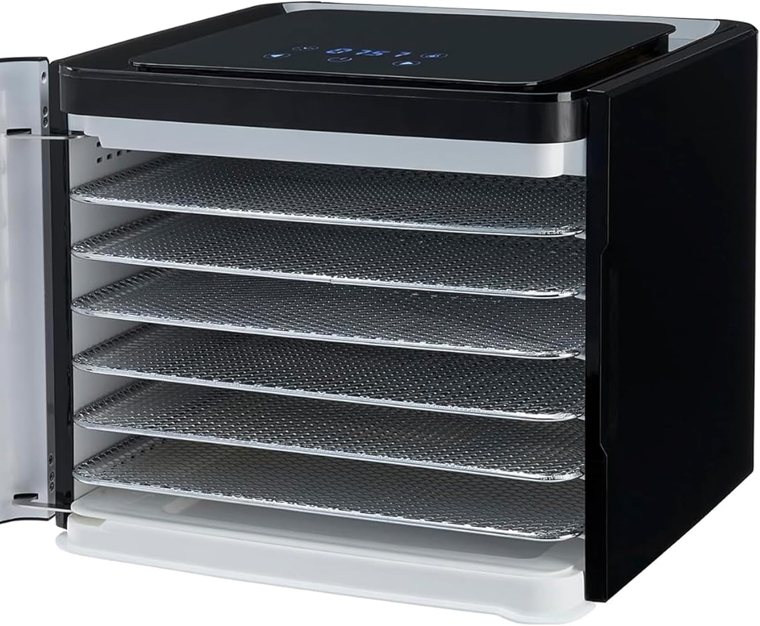Nebula Déshydrateur Alimentaire | 6 Plateaux Acier Inoxydable | Contrôle Tactile LED | Température Réglable 35-70°C | Deshydrateur Fruits Et Légumes | Deshydratateur Alimentaire | 400W