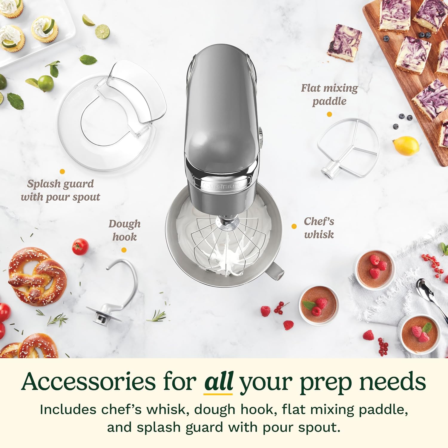 Cuisinart SMD-50BC Precision Pro Mélangeur numérique sur pied de 5,5 litres, métal, doublure argentée