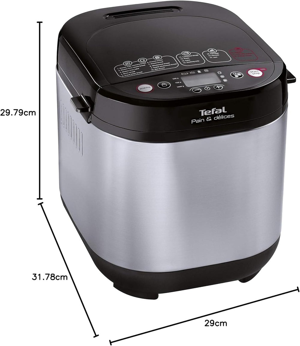 Tefal PF240E38 Bread Maker, Black/Stainless Steel