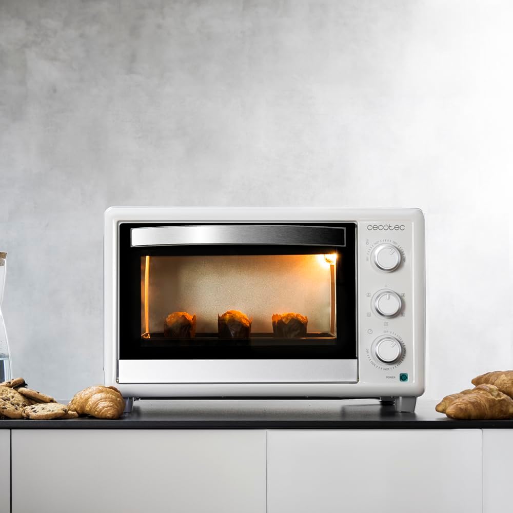 Cecotec Bake&Toast 4600 Black Gyro Countertop Oven, 46 L, 2000 W, 12 Combinable Heating Functions, Includes Rotating Spindle, Crumb Catcher Tray.