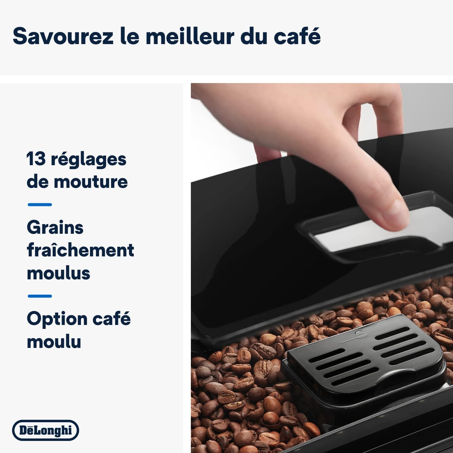De'Longhi Magnifica S ECAM11.112.B, Automatic Coffee Machine / Espresso Bean to Cup with Milk Nozzle, with 4 One-Touch Recipes, Soft-Touch Control Panel, 1450 W, Black