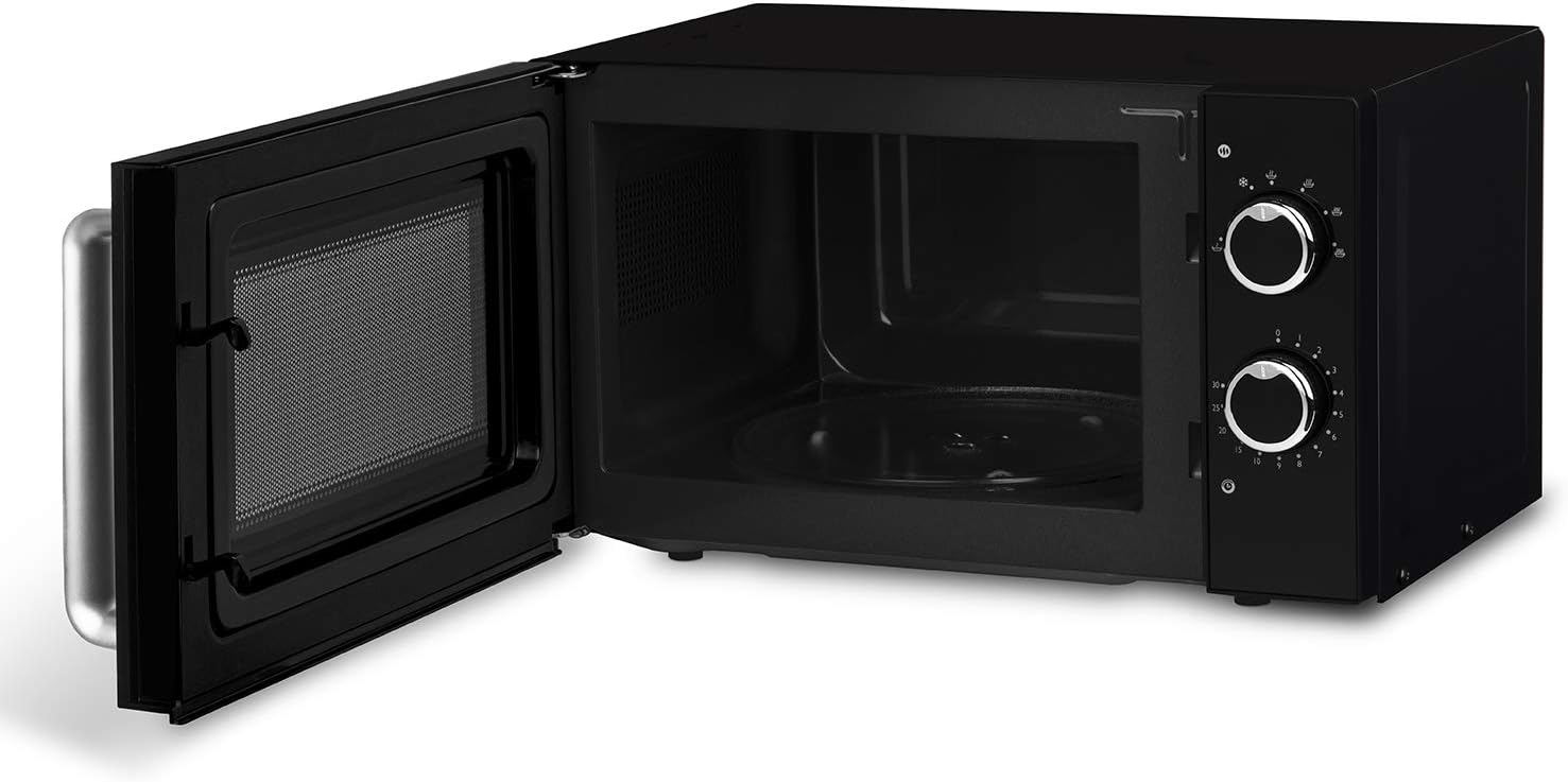 H.Koenig Compact Design Microwave 20L VIO4, Powerful 700W, Turntable 24.5 cm, Multifunction 5 Heating Levels and Defrost Function, Timer up to 30 min, Fast, Worktop