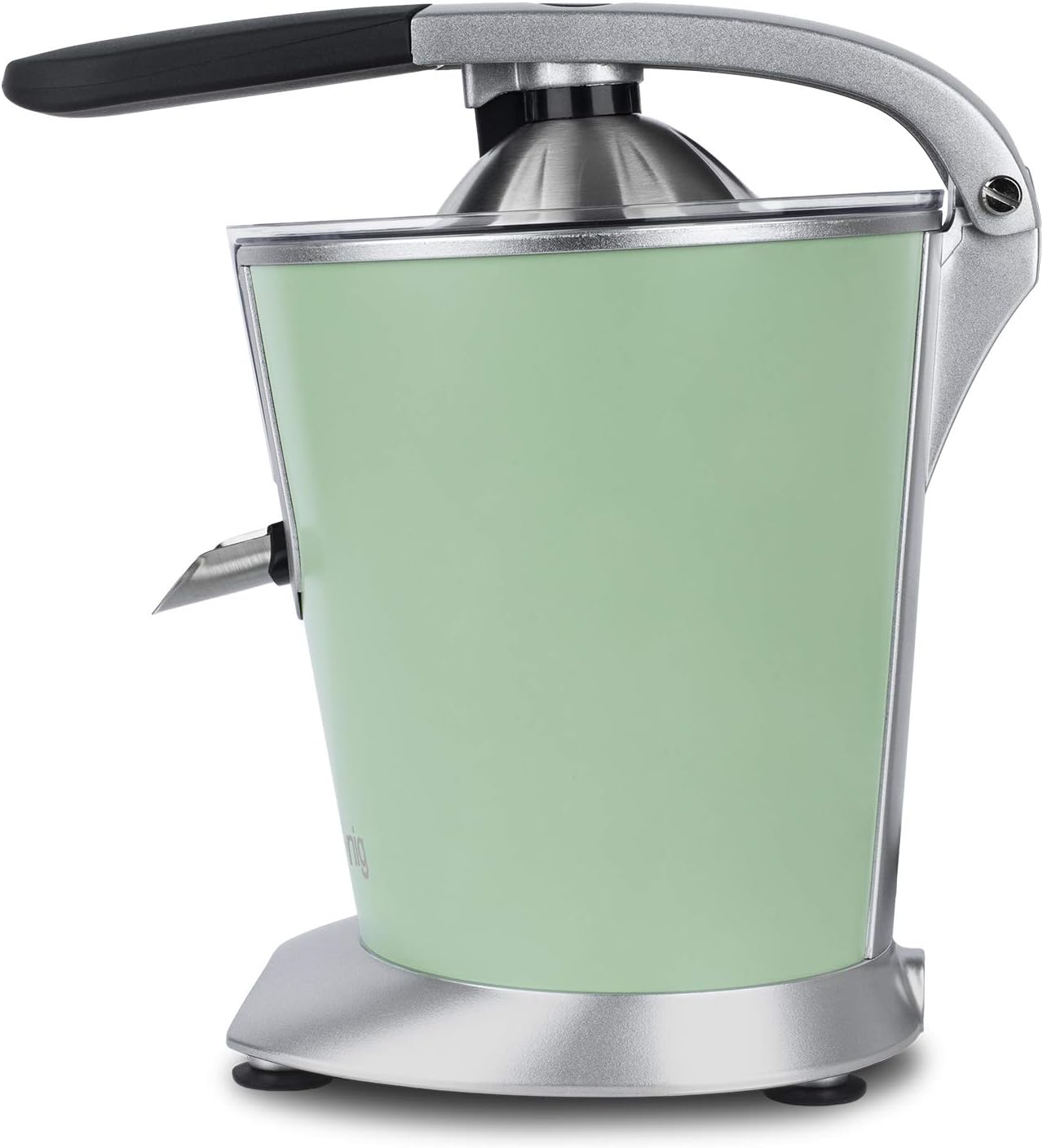 H.Koenig AGR80 160W Professional Electric Citrus Juicer Stainless Steel Lever and Filter Drip Free BPA Free Dishwasher Safe Parts