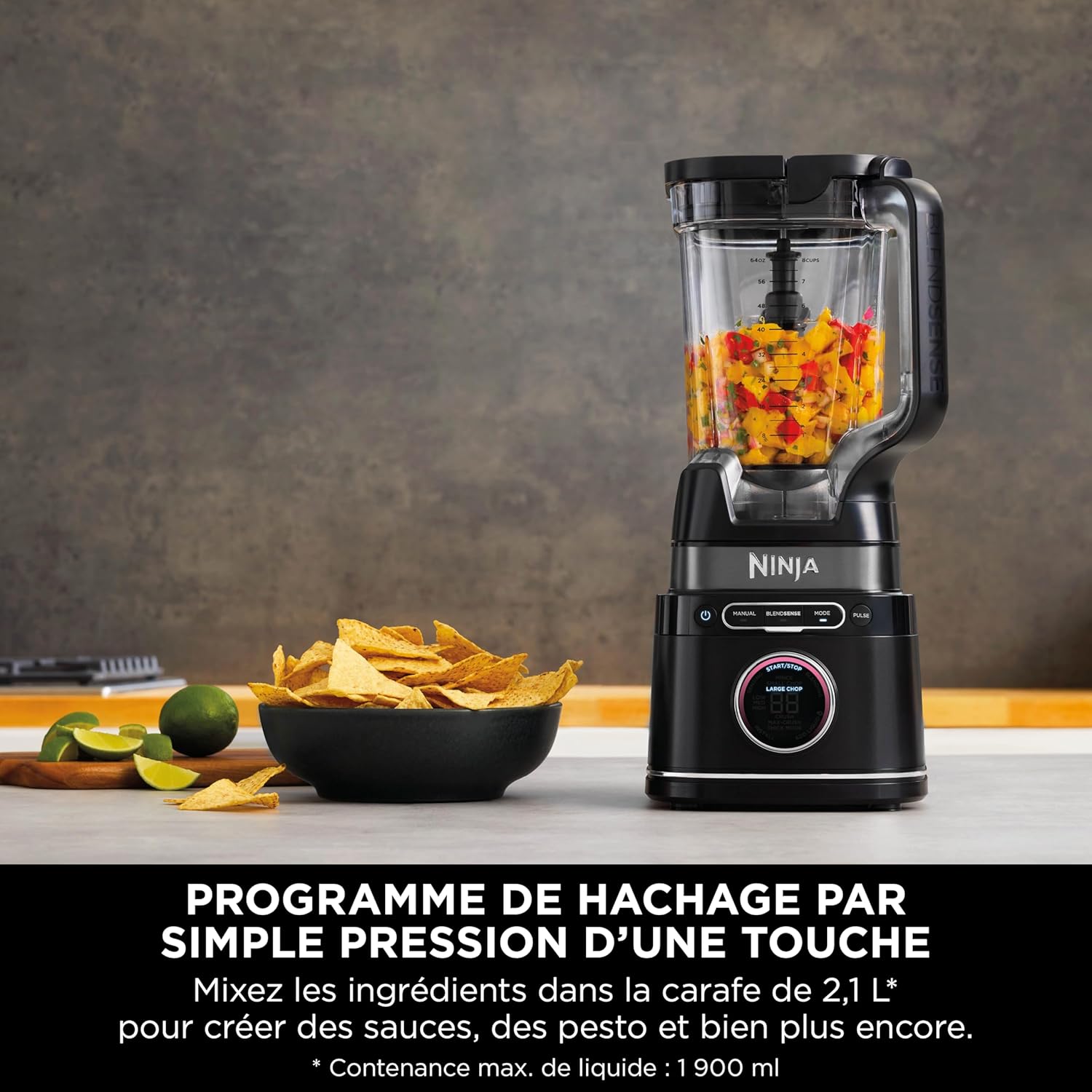 Ninja Detect Power Blender Pro & Single Serve 2-in-1, 1200W Blender with 2L Container, 2 Individual Cups, Blender for Smoothies and Iced Drinks, Vegetable Chopping, Black, TB301EU