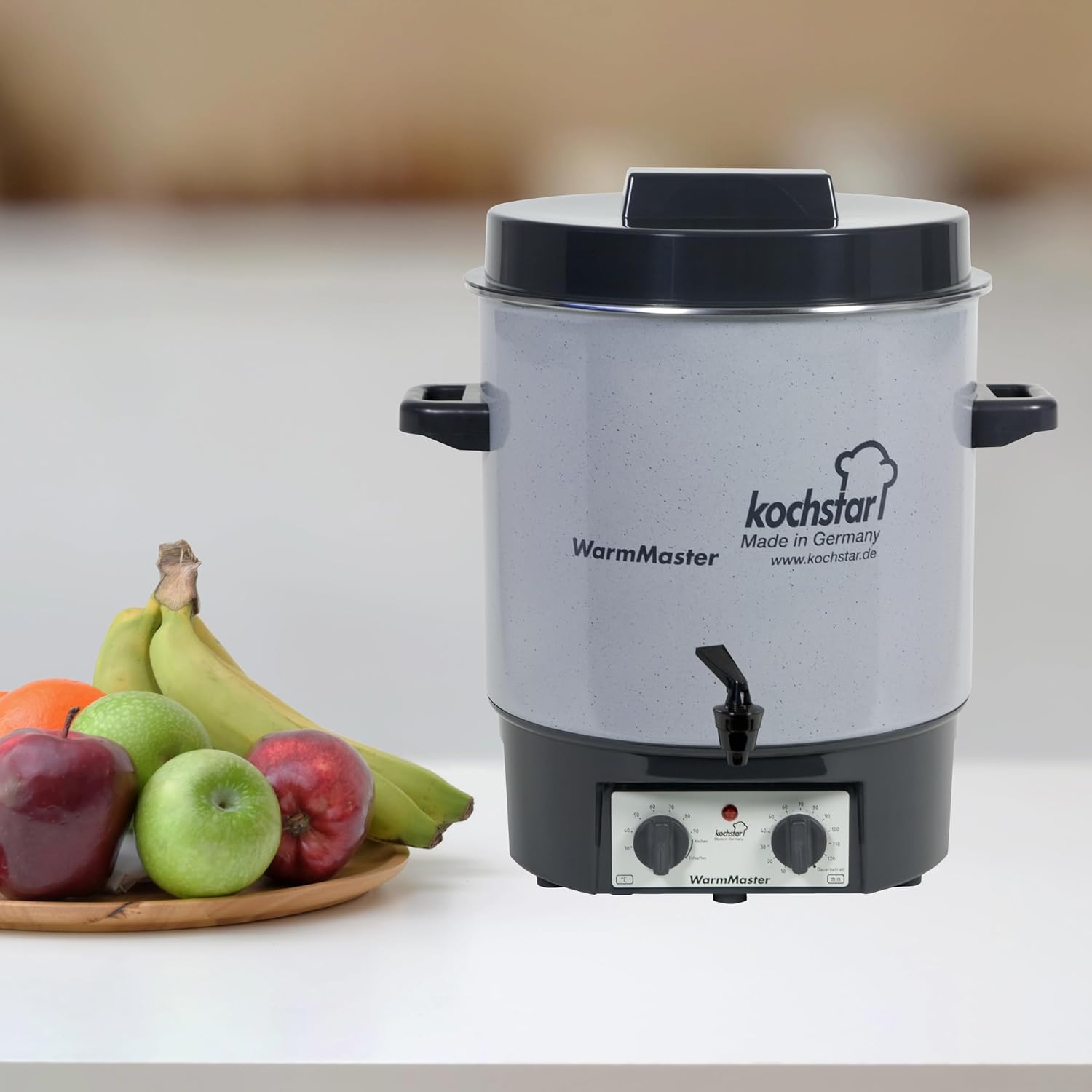 Kochstar K99104035 Electric Sterilizer with Thermostat and Tap 27 Litres 50 x 46.5 x 37 cm Grey