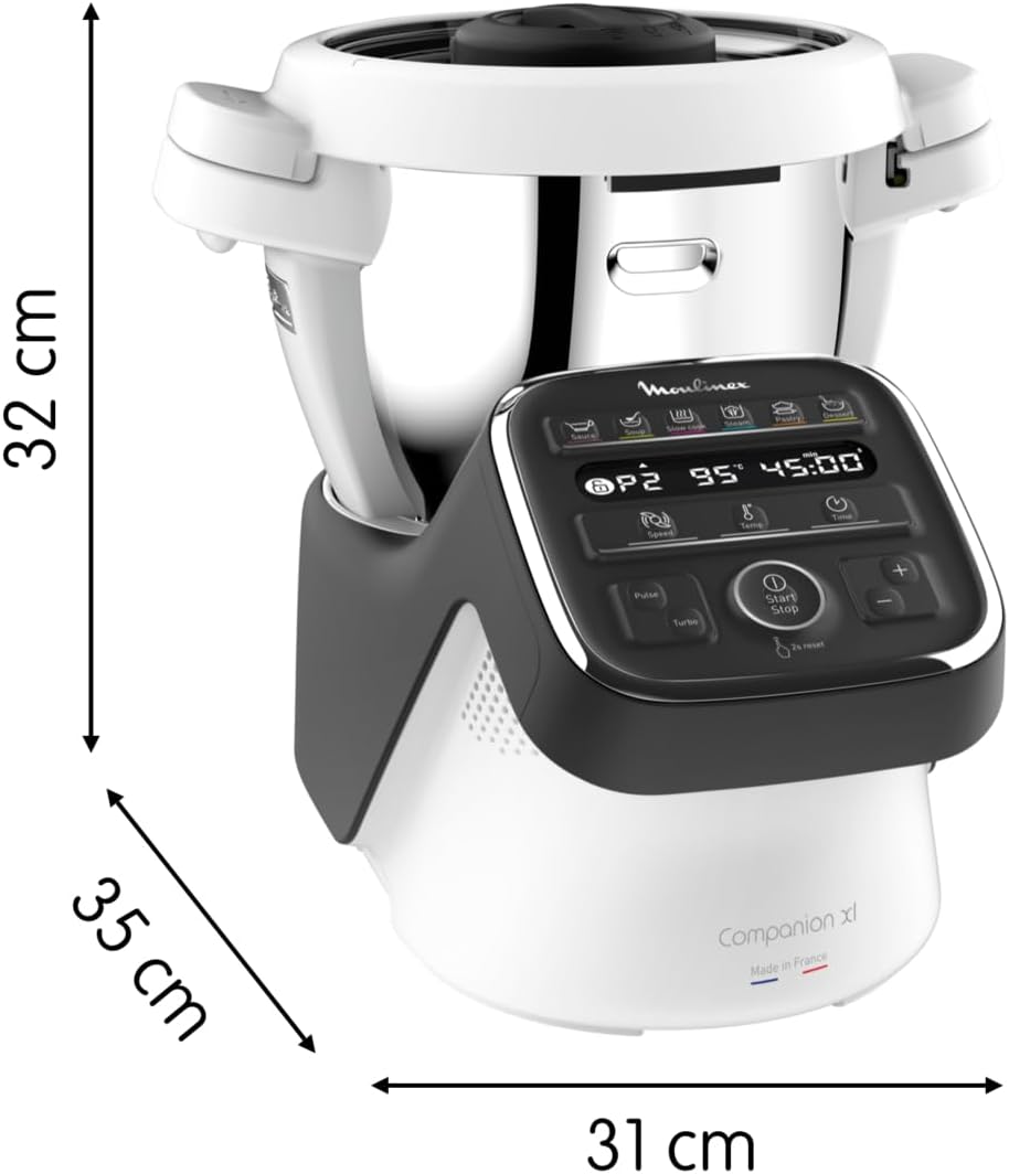MOULINEX COMPANION XL Multifunctional Robot Cooker Bowl 4.5L 12 Programs Auto Soups Gazpacho Kitchen Robot Mixer Chopper Kneader 1550W HF80CB10