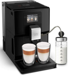 Krups Machine à café broyeur à grain, Ecran tactile couleur, 11 recettes préenregistrées, Indicateurs lumineux intuitif, accès bacs en frontal, Nettoyage facile, Intuition Préférence EA873810