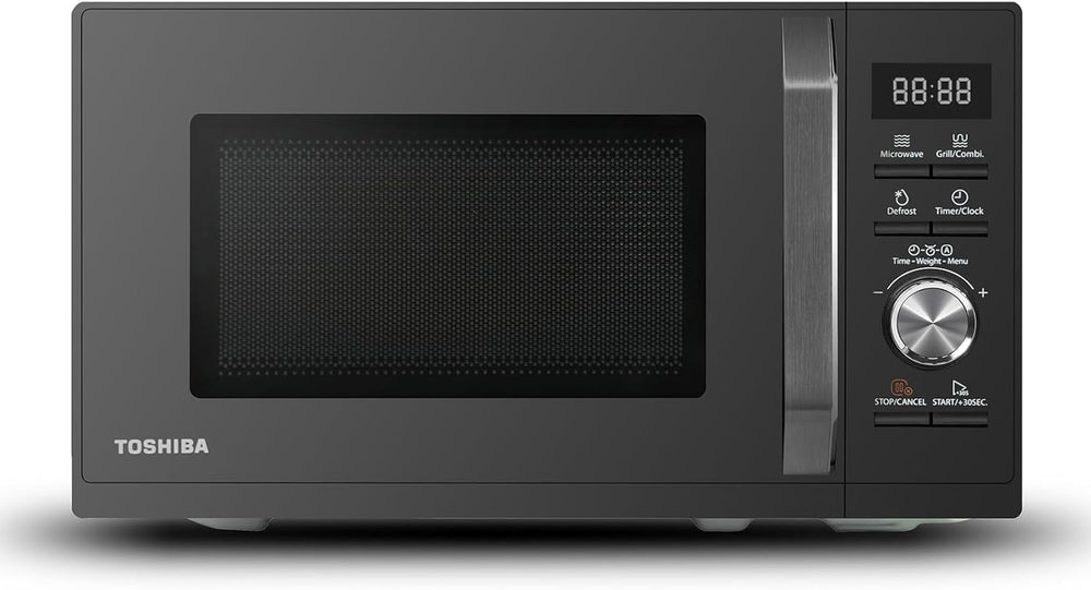 Toshiba Micro-ondes 20L MW2-MM20P(BK), Micro-ondes sur Pied, 800W, 5 Niveaux de Puissance, avec Décongélation Facile, éclairage LED à l'intérieur, Noir