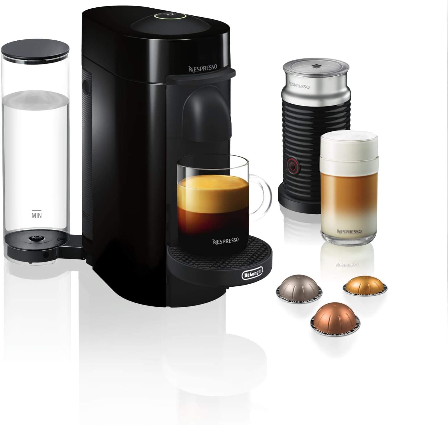 Nespresso Vertuo Plus Coffee and Espresso Maker By De'Longhi, Ink Black