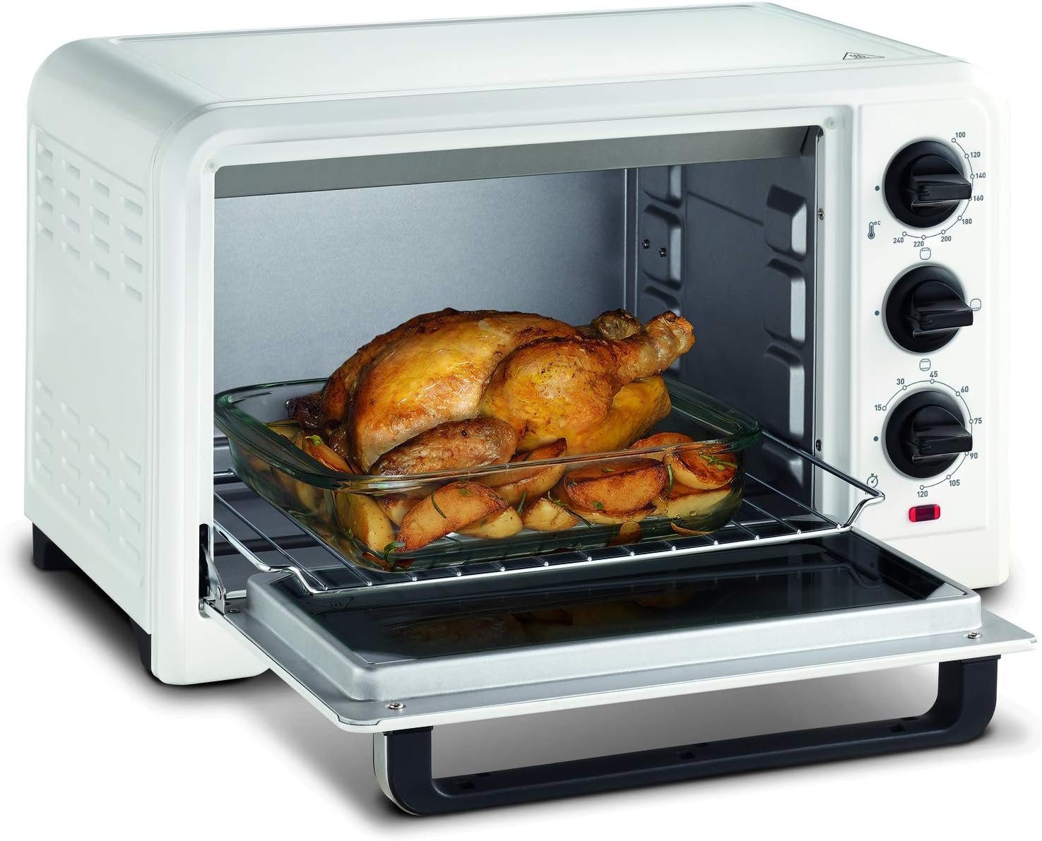 Moulinex Four électrique 39 L, 7 modes de cuisson, Chaleur tournante, Thermostat réglable jusqu’à 240° C, Tournebroche, Minuteur 120 min, Grille réversible, Optimo noir OX485810