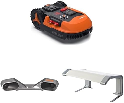WORX LANDROID Vision WR206E.1, Robot Tondeuse sans Fil périphérique 600 m² Surf.Max 700 m², Installation en 30 Min, Caméra 4K + IA Adaptative, évite Tous Les Obstacles, Coupe des Bordures, Multizone